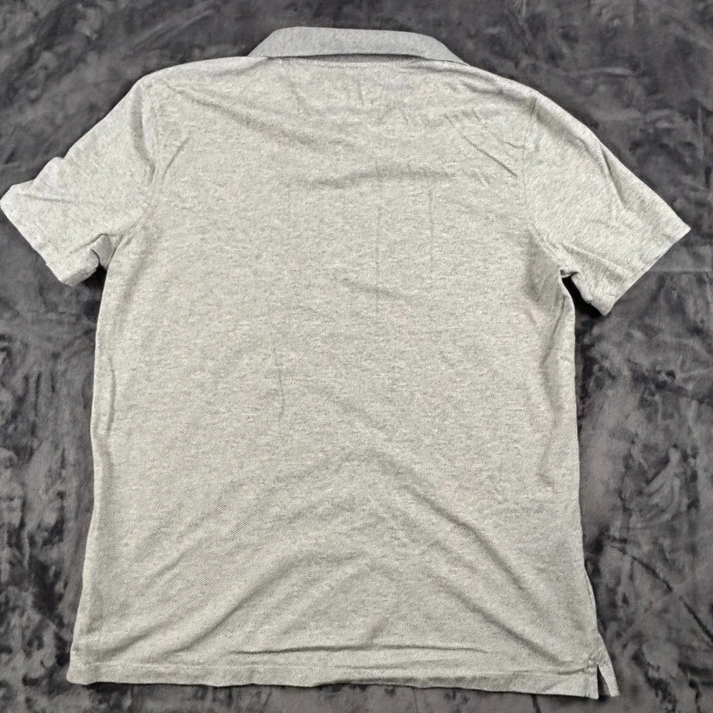 Banana Republic Polo Shirt Mens XL Tall Gray Luxury Touch Slim Fit 3819